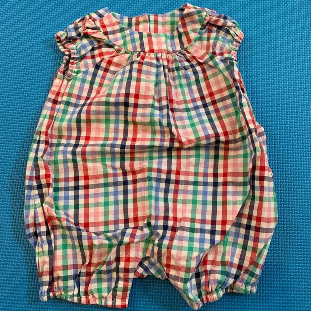 Gap plaid bubble romper 12-18 months